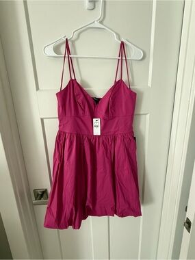 Express Hot Pink Strapless Mini Dress
